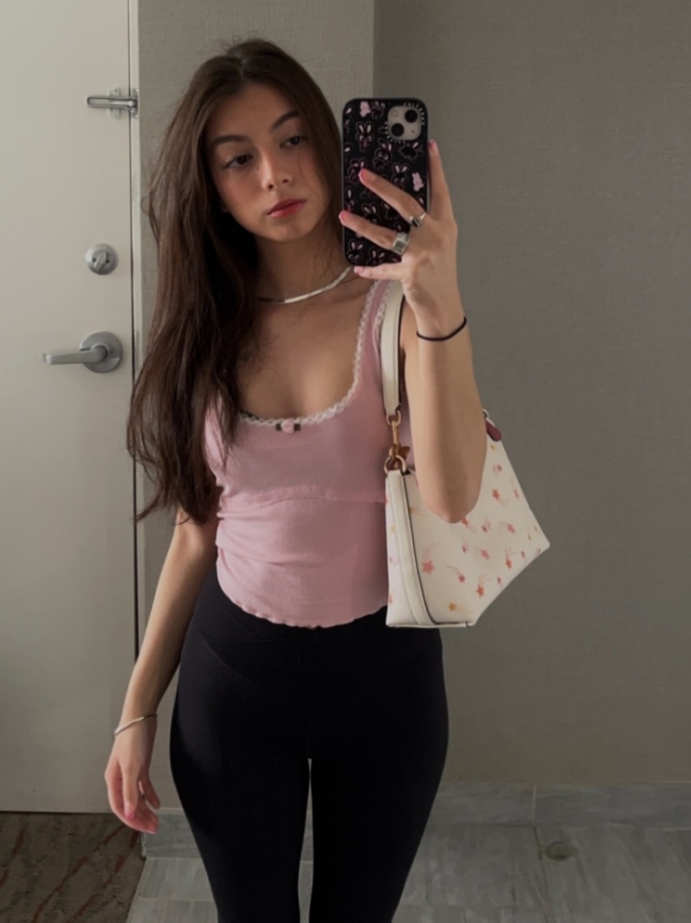 Pacsun Pink Lace-Trim Top
